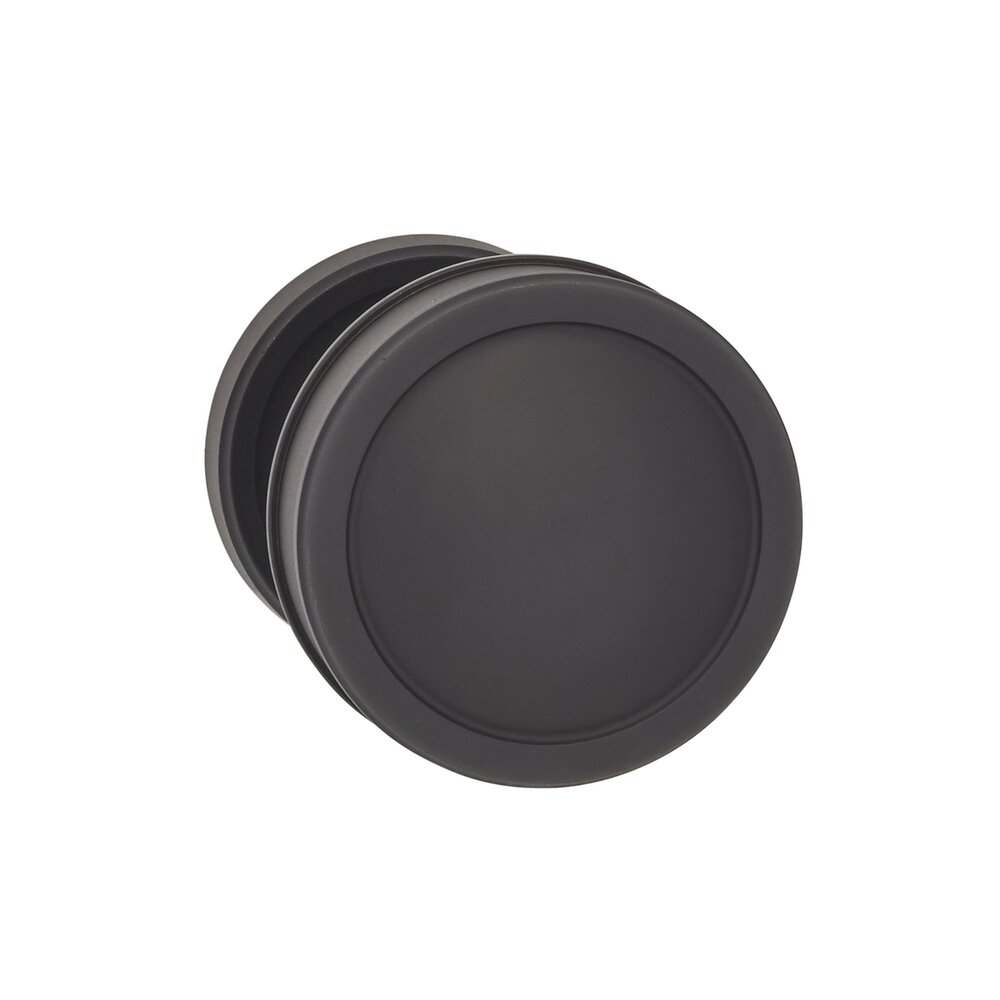 Omnia Hardware Privacy Edged Knob and Small Edged Rose in Oil Rubbed Bronze Lacquered