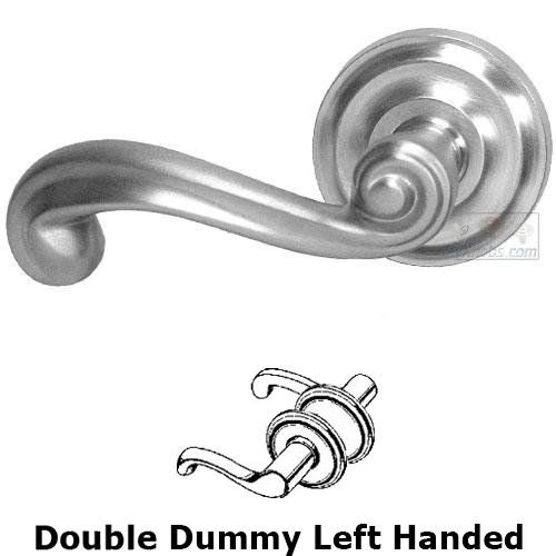 Omnia Hardware Double Dummy Wave Left Handed Lever with Radial Rosette in Max Steel
