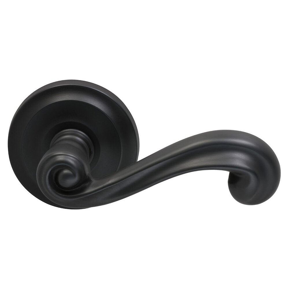 Omnia Hardware Privacy Traditions Right Handed Lever with Radial Rosette in Oil Rubbed Bronze Lacquered