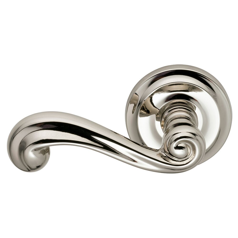 Omnia Hardware Double Dummy Traditions Left Handed Lever with Radial Rosette in Polished Nickel Lacquered