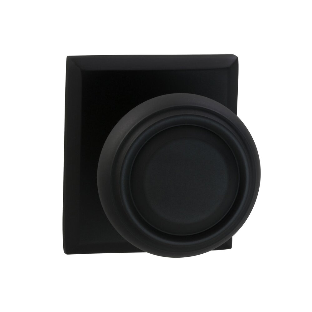 Omnia Hardware Double Dummy Traditional Knob with Rectangle Rose in Oil Rubbed Bronze Lacquered