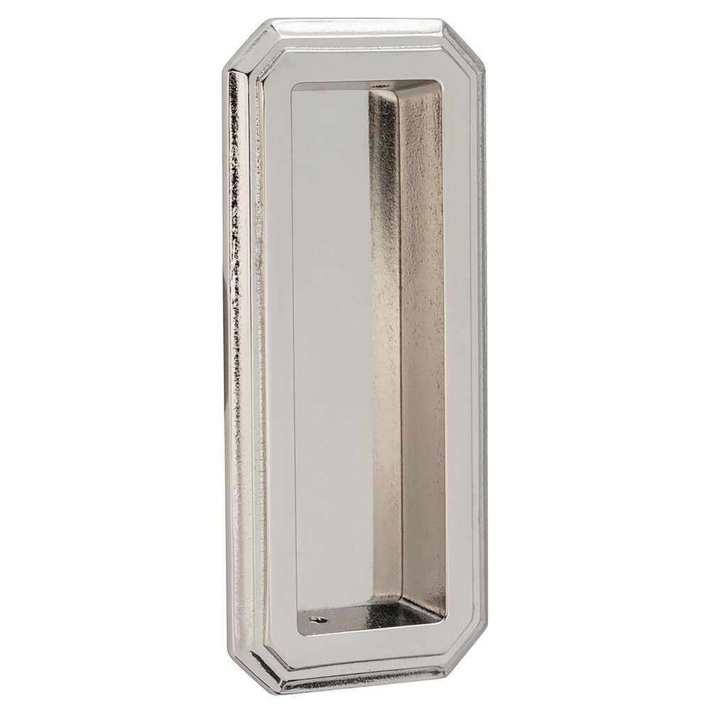 Omnia Hardware 4" (102mm) Traditional Recessed Pull in Polished Polished Nickel Lacquered