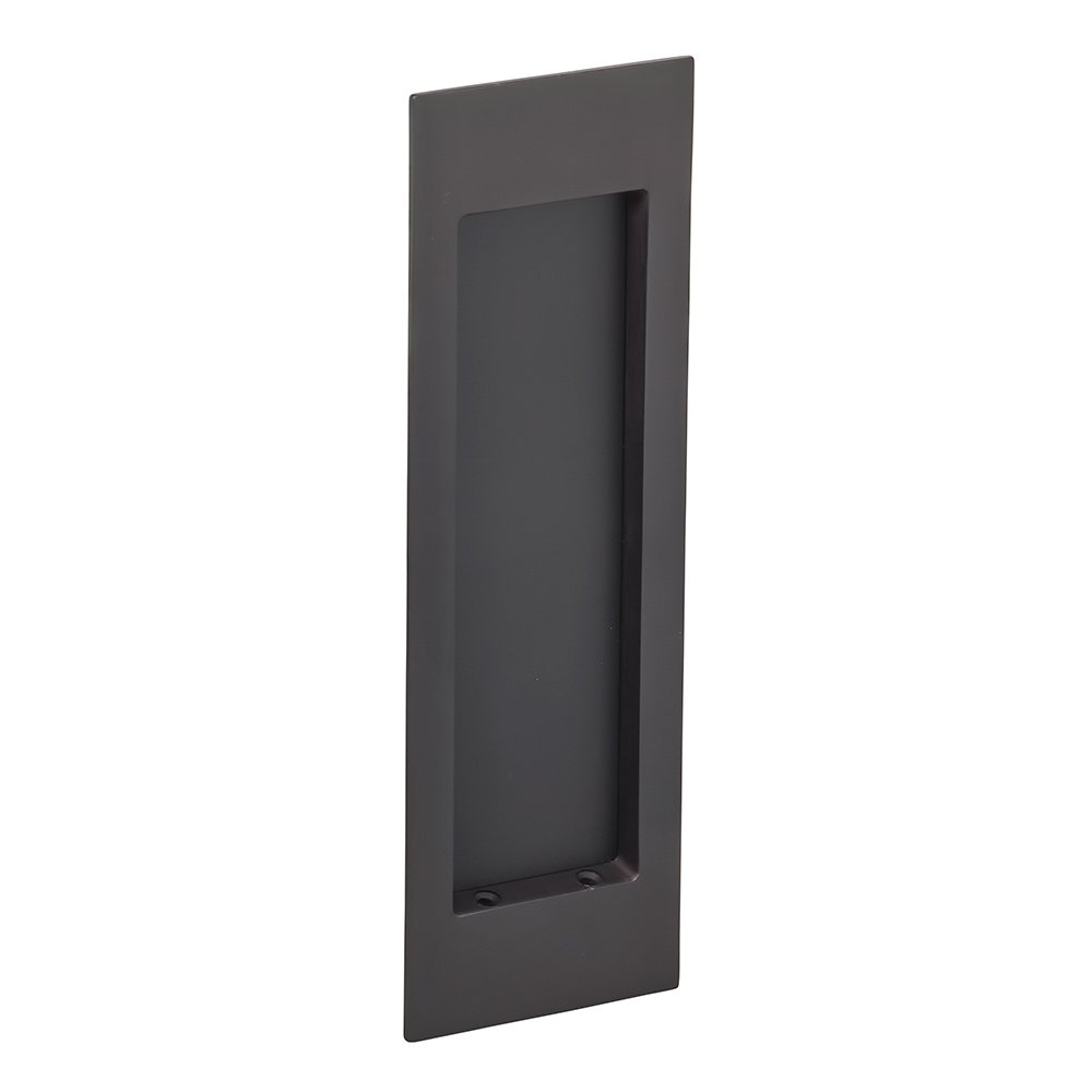 Omnia Hardware Large Modern Rectangle Flush Pull in Oil Rubbed Bronze Lacquered