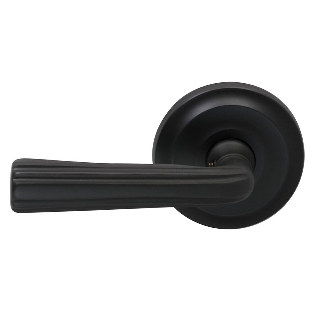 Omnia Hardware Single Dummy Traditions Left Handed Lever with Radial Rosette in Oil Rubbed Bronze Lacquered