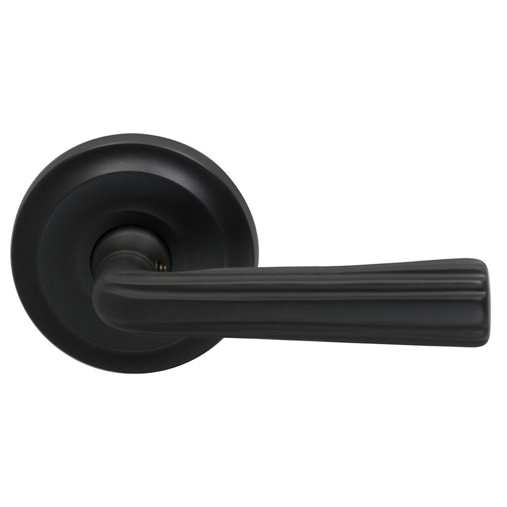 Omnia Hardware Double Dummy Traditions Right Handed Lever with Radial Rosette in Oil Rubbed Bronze Lacquered