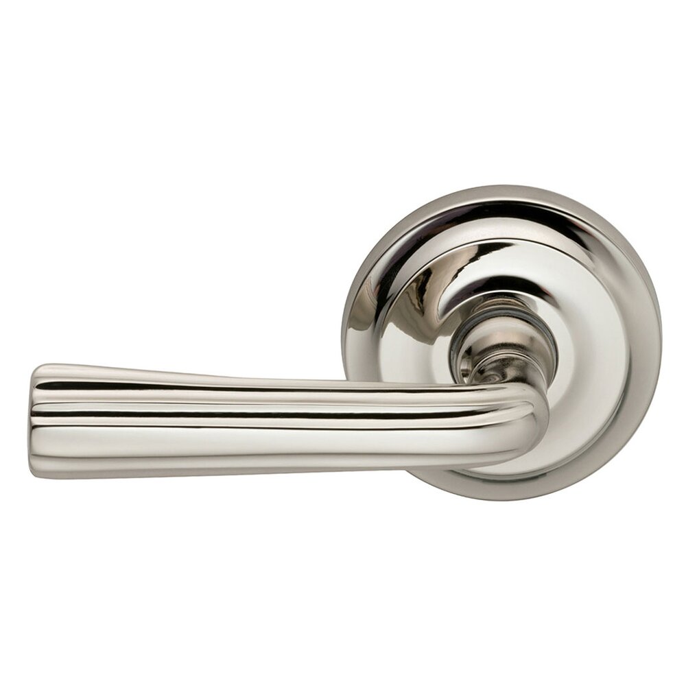 Omnia Hardware Single Dummy Traditions Left Handed Lever with Radial Rosette in Polished Nickel Lacquered