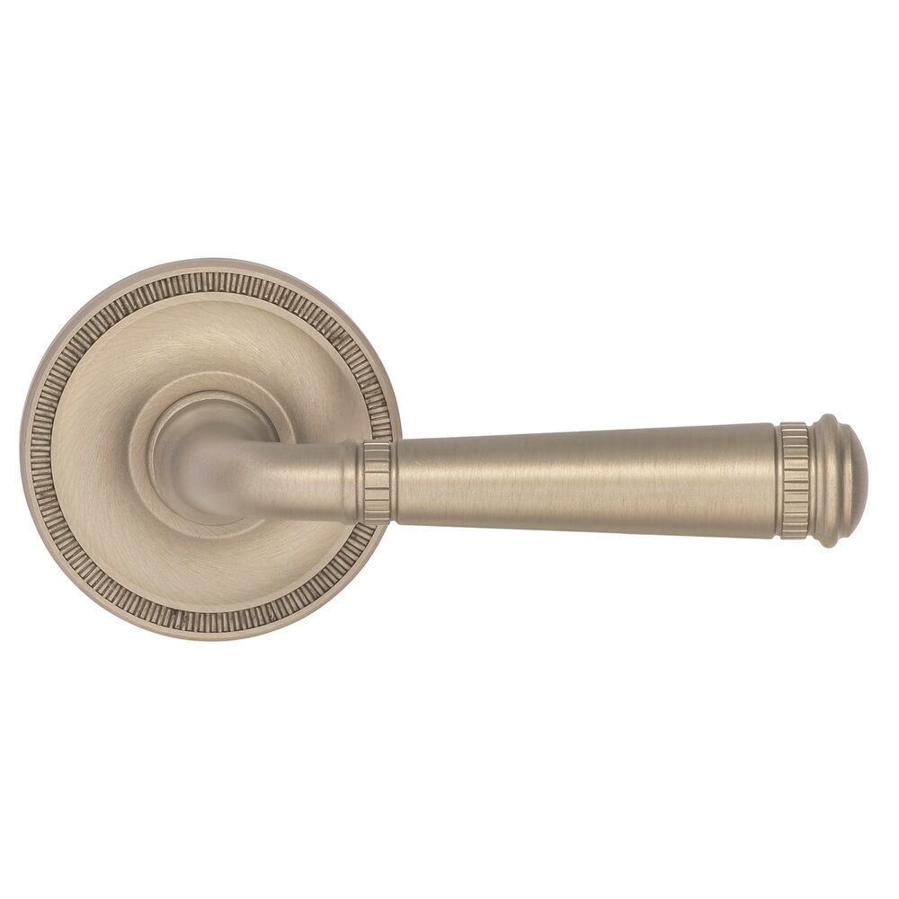 Omnia Hardware Single Dummy Milled Lever Milled Rose in Satin Nickel Lacquered
