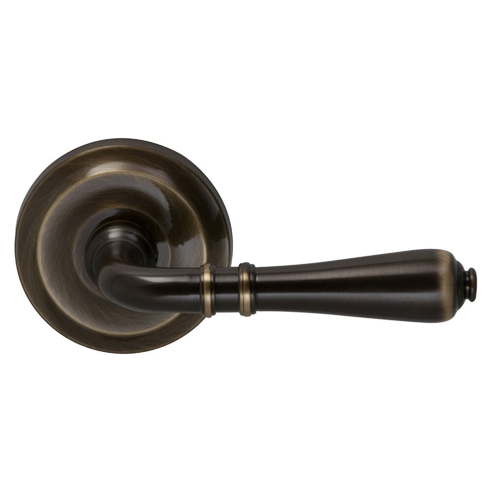 Omnia Hardware Privacy Traditions Right Handed Lever with Radial Rosette in Shaded Bronze Lacquered