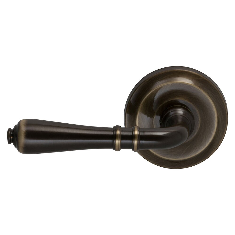 Omnia Hardware Single Dummy Traditions Left Handed Lever with Radial Rosette in Shaded Bronze Lacquered