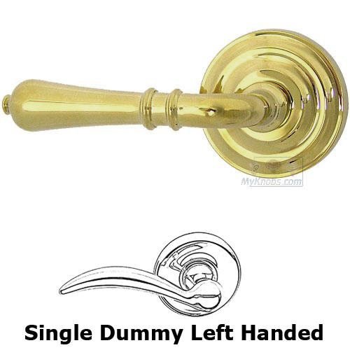 Omnia Hardware Single Dummy Orlean Left Handed Lever with Radial Rosette in Max Brass