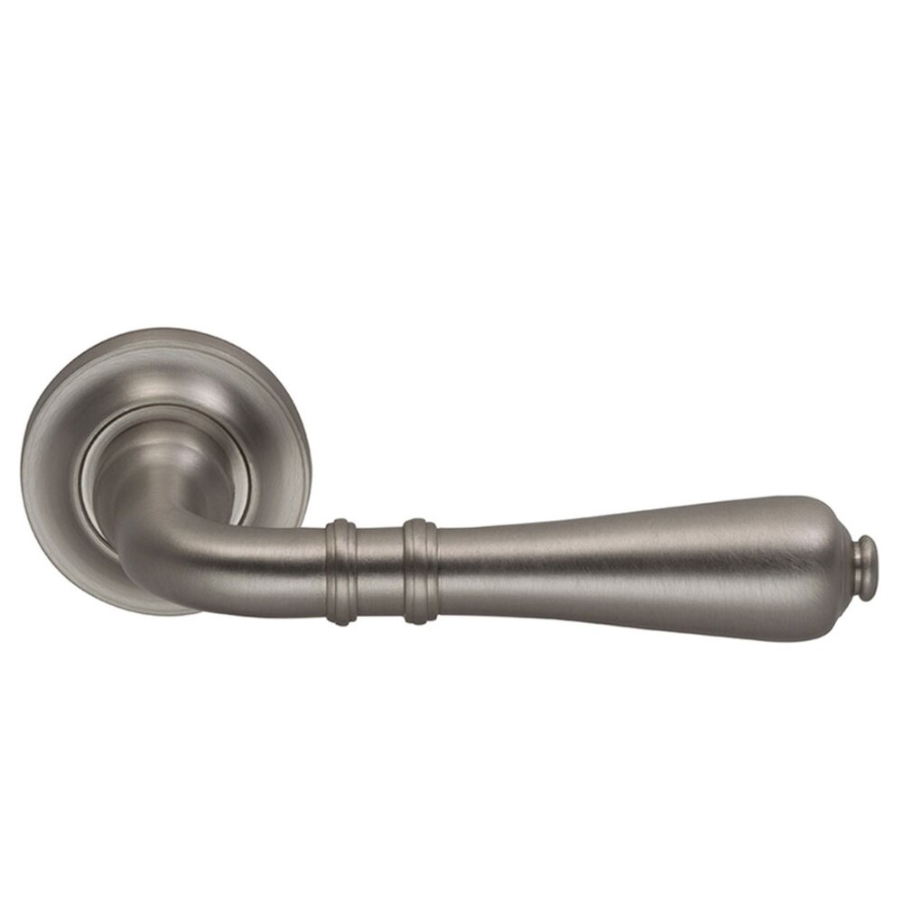 Omnia Hardware Single Dummy Traditions Traditions Lever with Small Radial Rosette in Satin Nickel Lacquered
