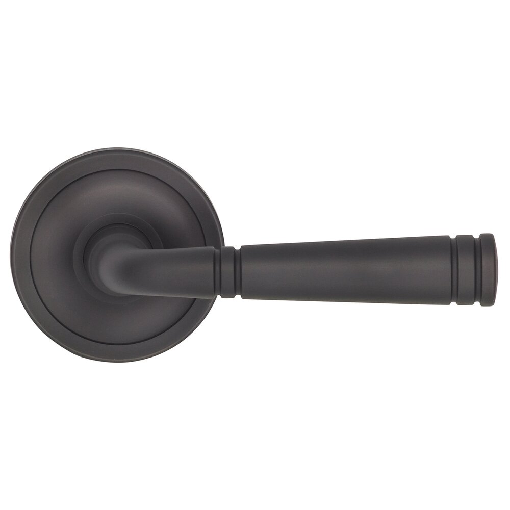 Omnia Hardware Single Dummy Edged Lever Edged Rose in Oil Rubbed Bronze Lacquered