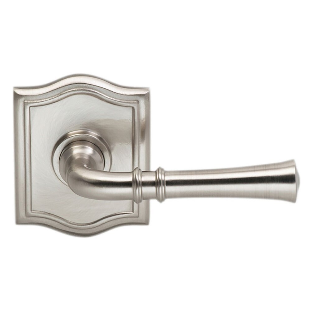 Omnia Hardware Double Dummy Traditional Right-Handed Lever with Arch Rose in Satin Nickel Lacquered