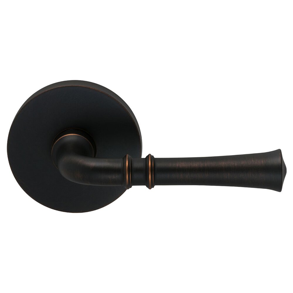 Omnia Hardware Double Dummy Traditional Right-Handed Lever with Modern Rose in Tuscan Bronze