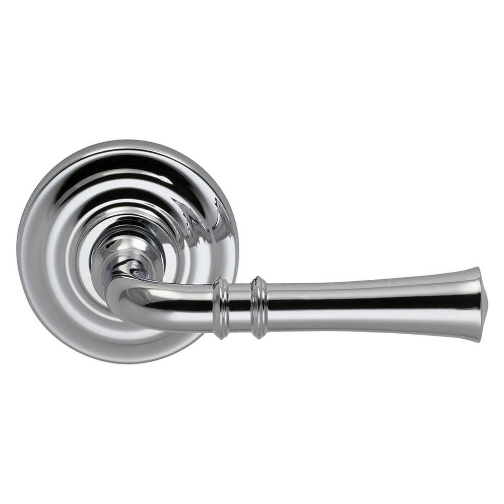 Omnia Hardware Double Dummy Traditional Right-Handed Lever with Traditional Rose in Polished Chrome