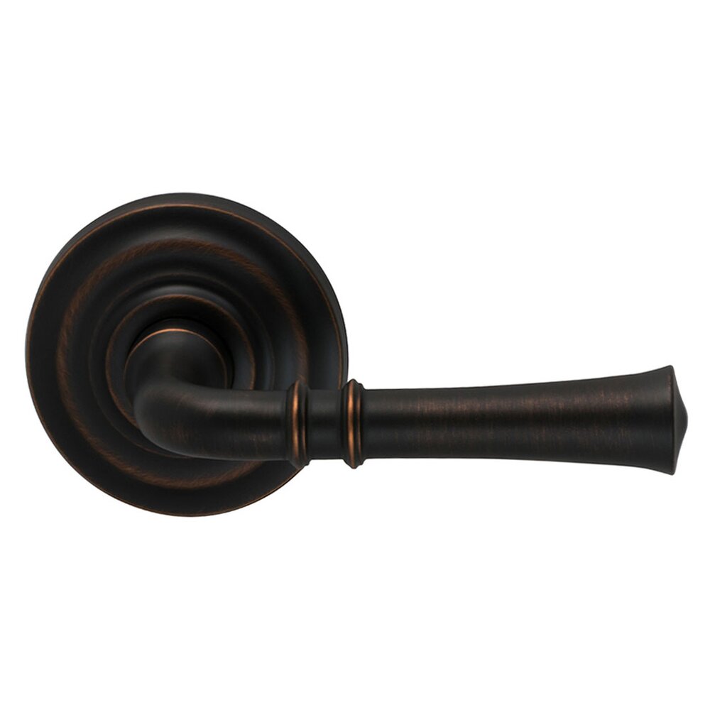 Omnia Hardware Single Dummy Traditional Right-Handed Lever with Traditional Rose in Tuscan Bronze