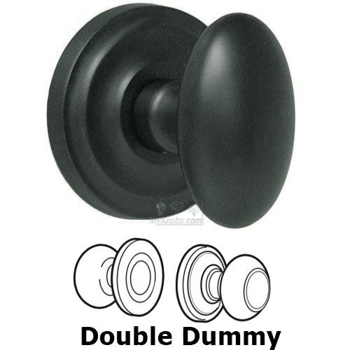 Omnia Hardware Double Dummy Set Classic Egg Knob with Radial Rosette in Oil Rubbed Bronze Lacquered