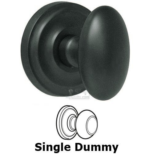 Omnia Hardware Single Dummy Classic Egg Knob with Radial Rosette in Oil Rubbed Bronze Lacquered