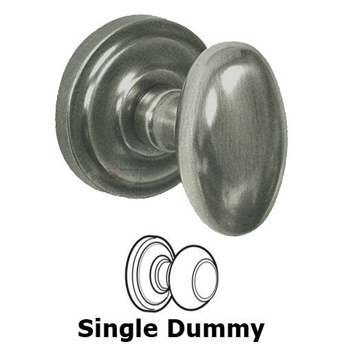 Omnia Hardware Single Dummy Classic Egg Knob with Radial Rosette in Pewter