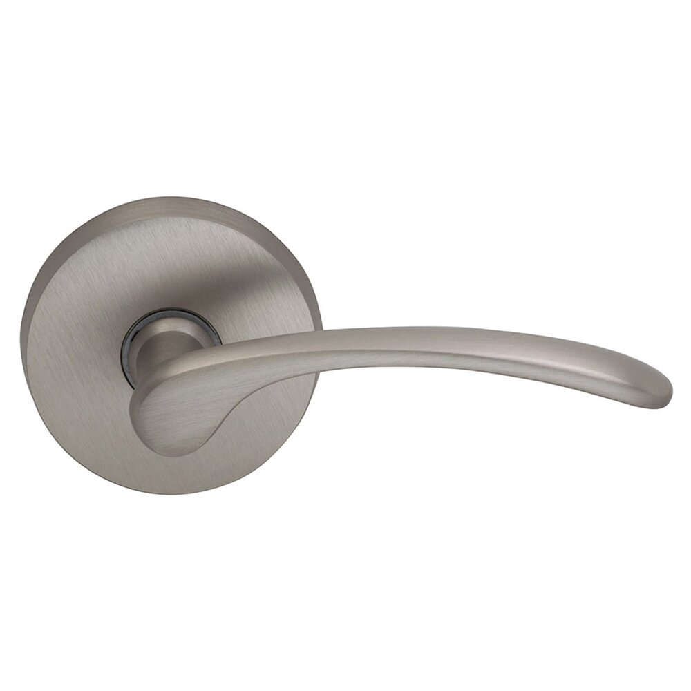 Omnia Hardware Passage Astoria Right Handed Lever with Plain Rosette in Satin Nickel Lacquered