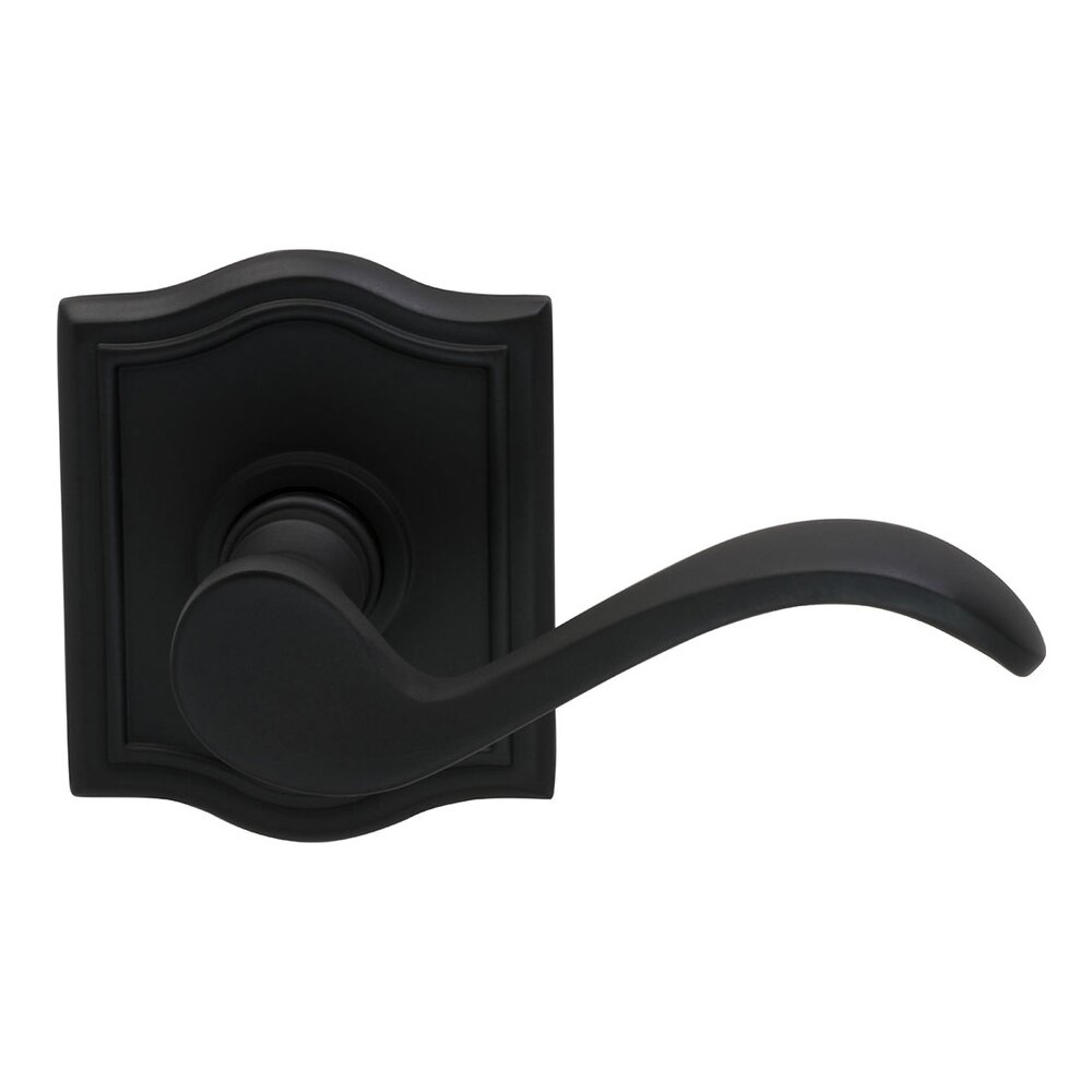 Omnia Hardware Passage Wave Lever with Arch Rose in Oil Rubbed Bronze Lacquered