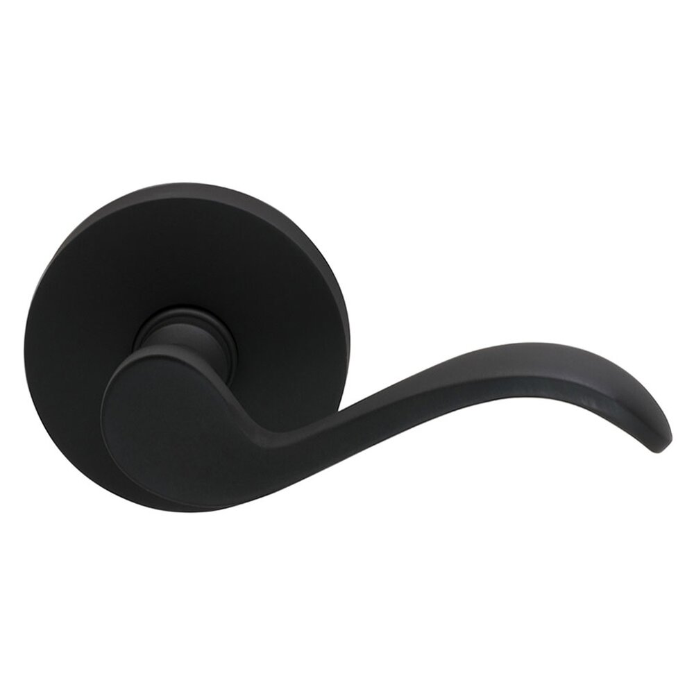 Omnia Hardware Passage Wave Lever with Modern Rose in Oil Rubbed Bronze Lacquered