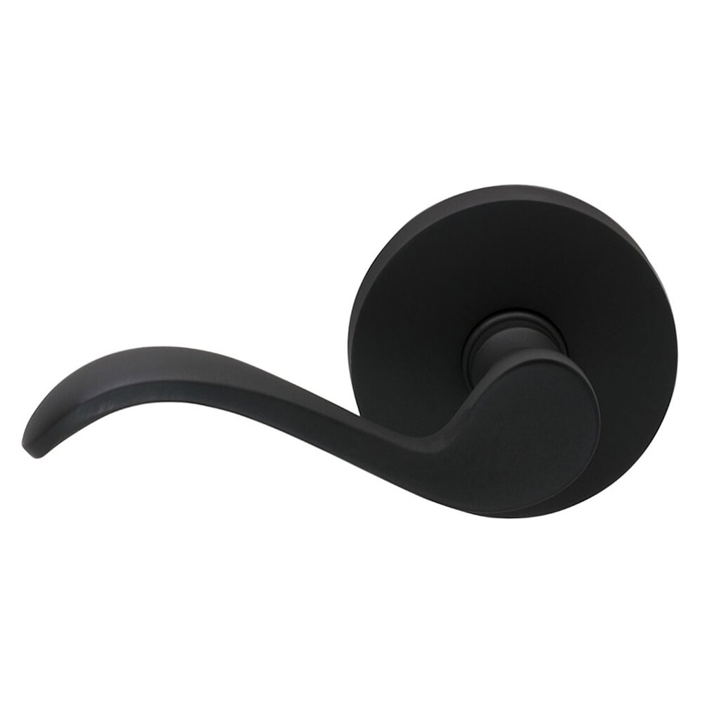 Omnia Hardware Left Handed Double Dummy Wave Lever with Modern Rose in Oil Rubbed Bronze Lacquered