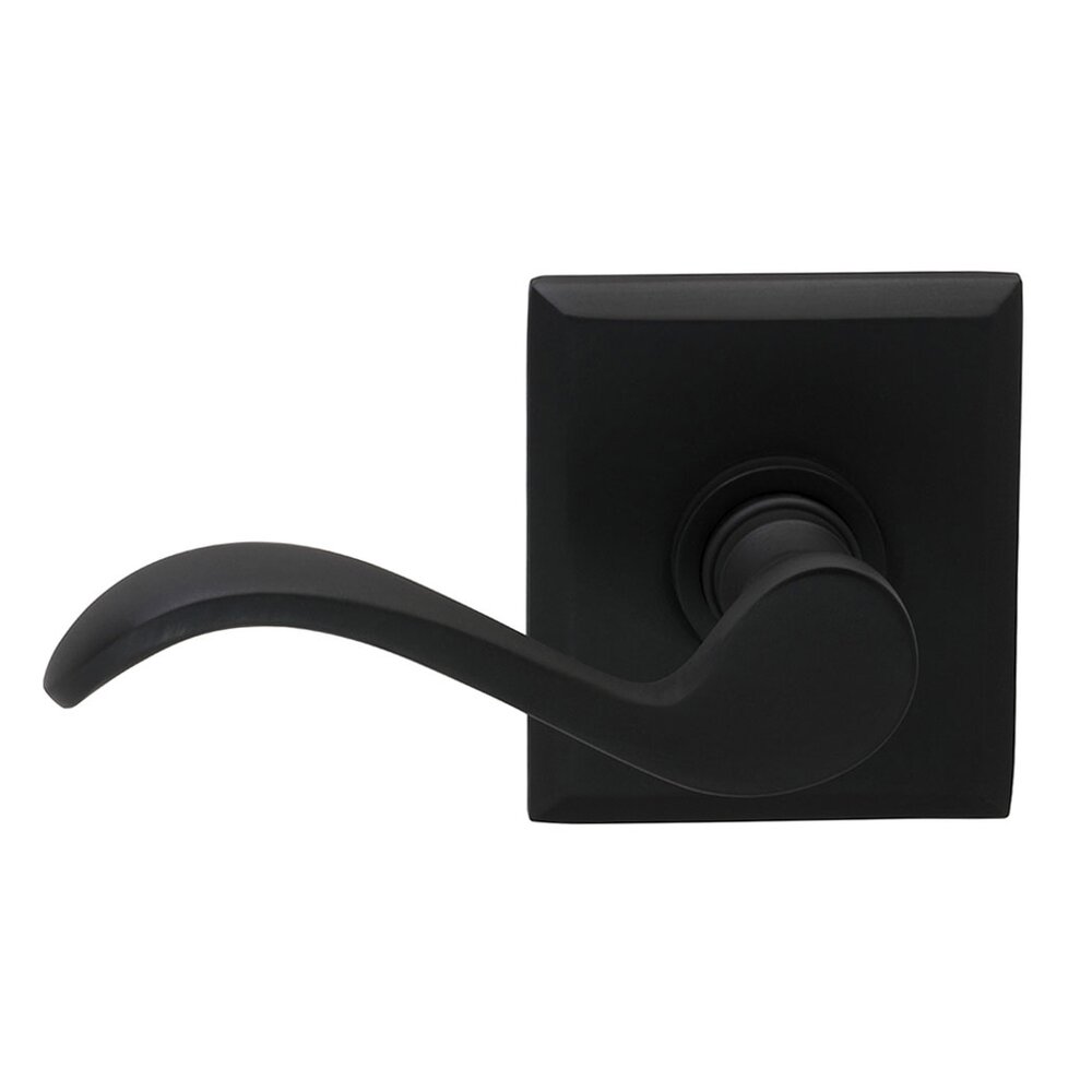 Omnia Hardware Left Handed Single Dummy Wave Lever with Rectangle Rose in Oil Rubbed Bronze Lacquered
