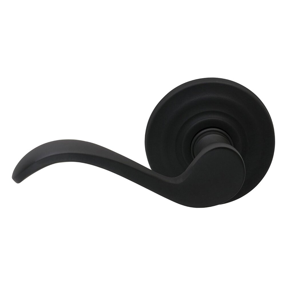 Omnia Hardware Left Handed Double Dummy Wave Lever with Traditional Rose in Oil Rubbed Bronze Lacquered