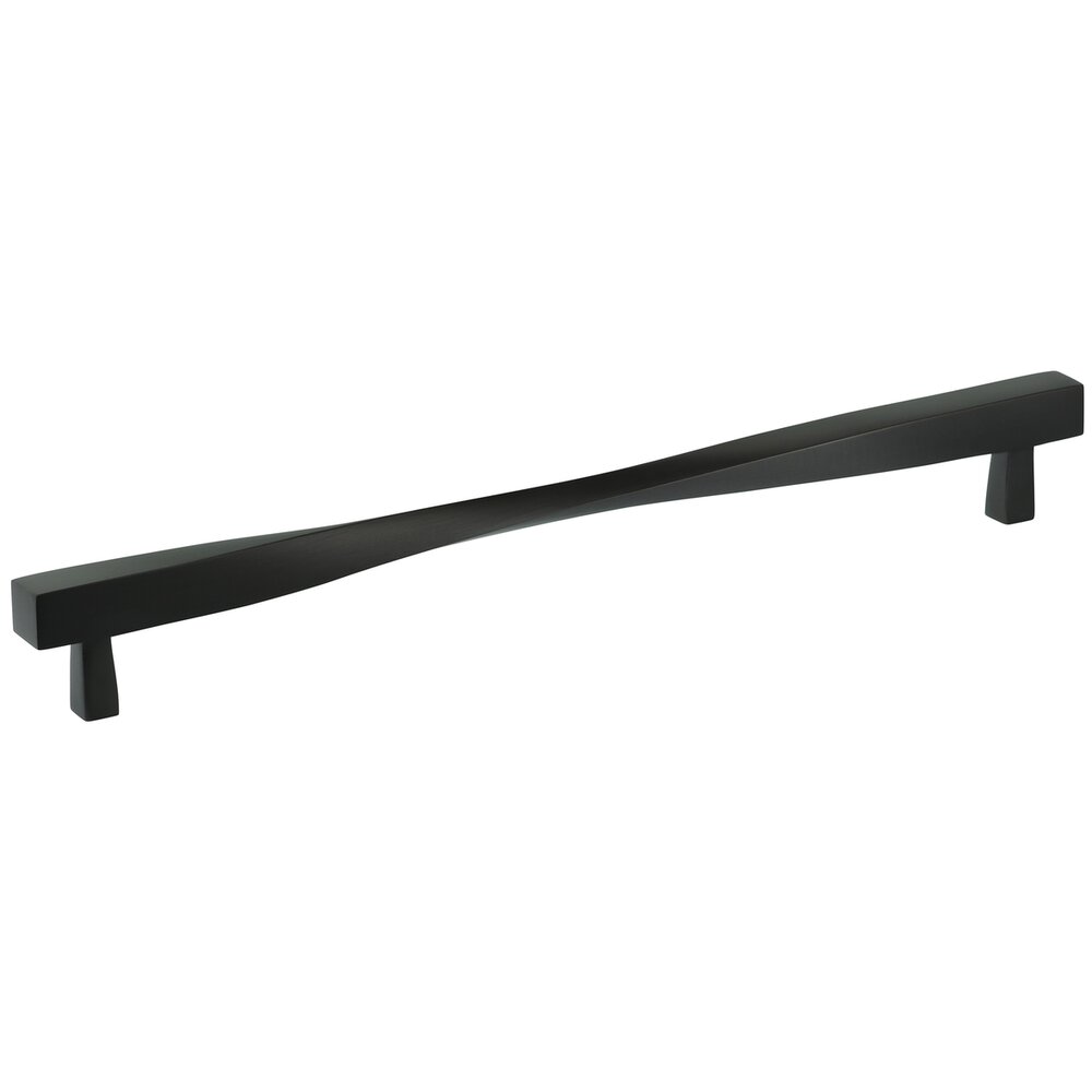 Omnia Hardware Solid Brass 10 3/4" Centers Twisted Handle in Oil Rubbed Bronze Lacquered