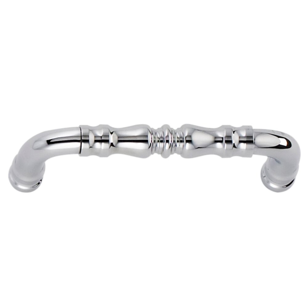 Omnia Hardware Omnia Cabinet Hardware - Traditions - 3 1/2" Centers Handle in Polished Chrome