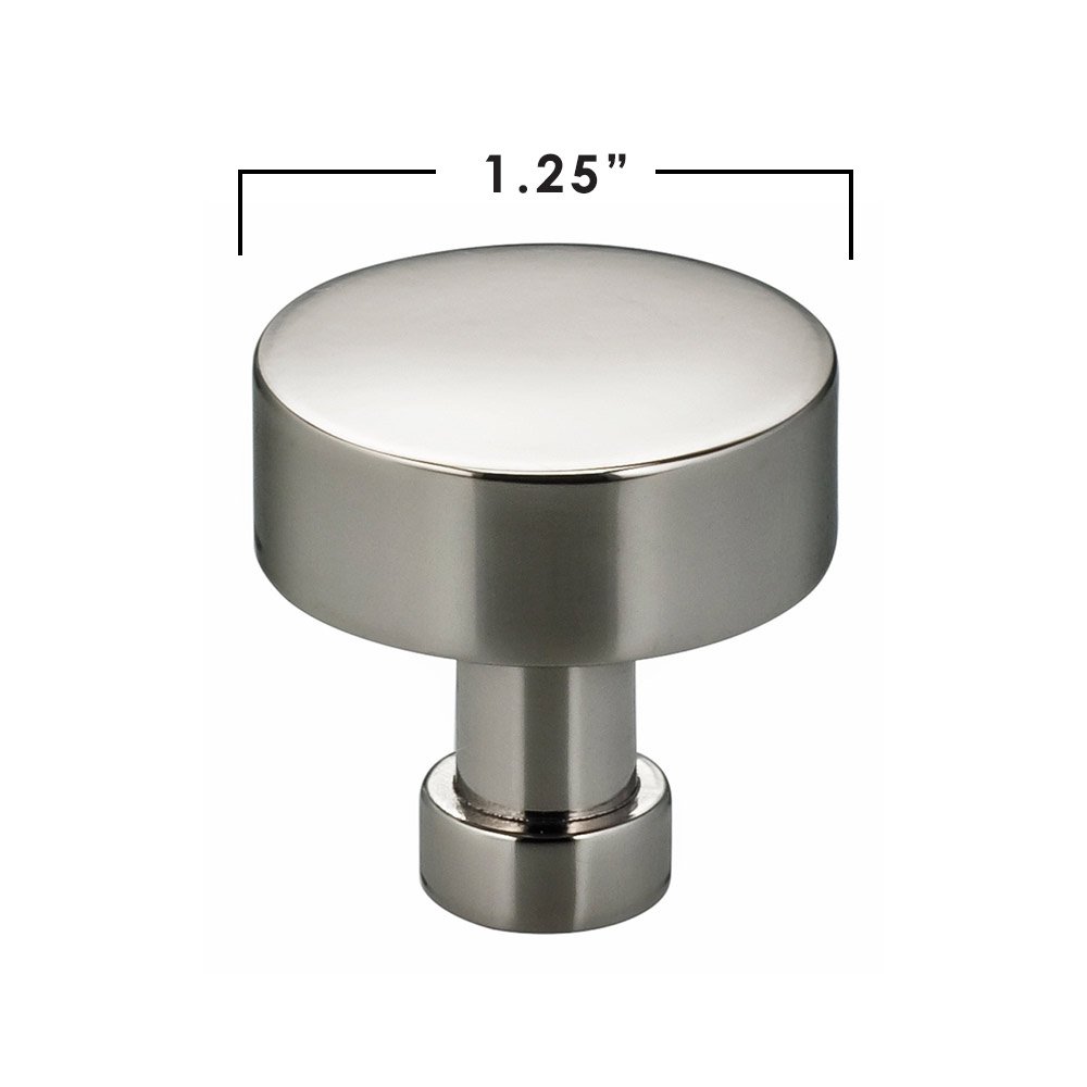 Omnia Hardware 1 1/4" Diameter Knob in Polished Polished Nickel Lacquered