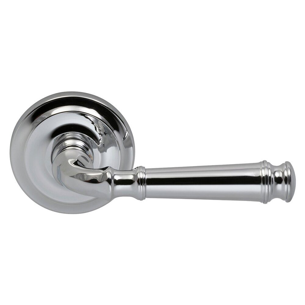 Omnia Hardware Double Dummy Dover Right Handed Lever with Radial Rosette in Polished Chrome