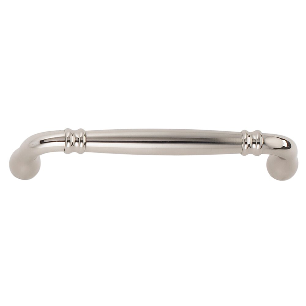 Omnia Hardware Omnia Cabinet Hardware - Traditions - 5" Centers Handle in Polished Polished Nickel Lacquered