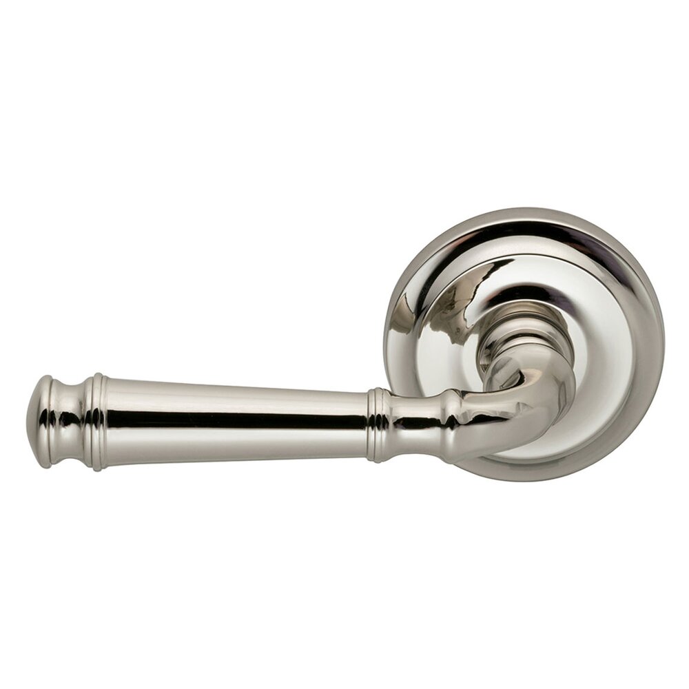 Omnia Hardware Single Dummy Traditions Left Handed Lever with Radial Rosette in Polished Nickel Lacquered