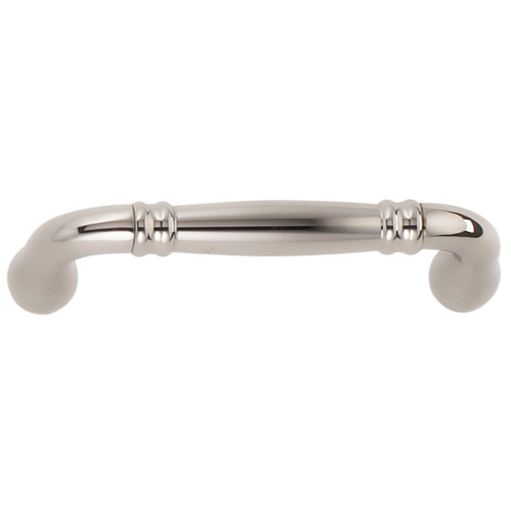 Omnia Hardware Omnia Cabinet Hardware - Traditions - 3 1/2" Centers Handle in Polished Polished Nickel Lacquered