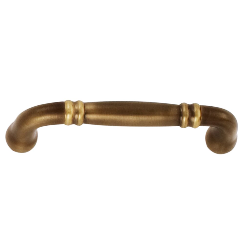 Omnia Hardware Omnia Cabinet Hardware - Traditions - 3 1/2" Centers Handle in Antique Brass Lacquered