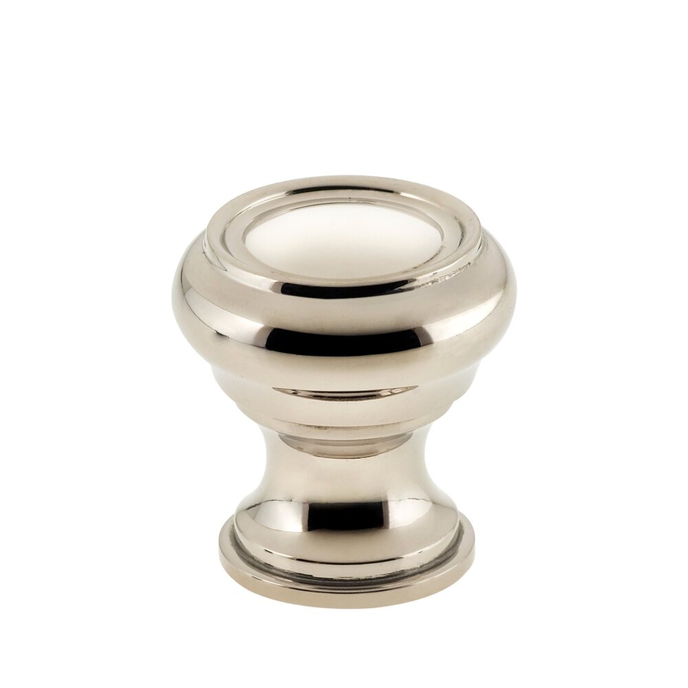 Omnia Hardware Omnia Cabinet Hardware - Traditions - 1" Diameter Knob in Polished Polished Nickel Lacquered
