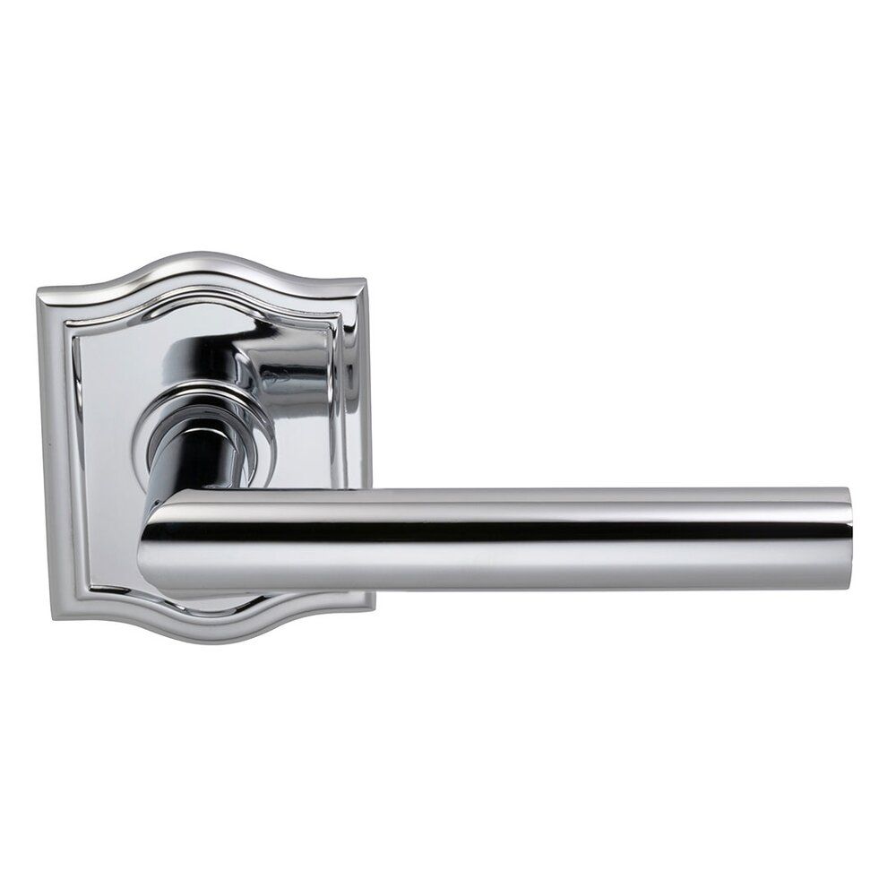 Omnia Hardware Single Dummy Modern Right-Handed Lever with Arch Rose in Polished Chrome