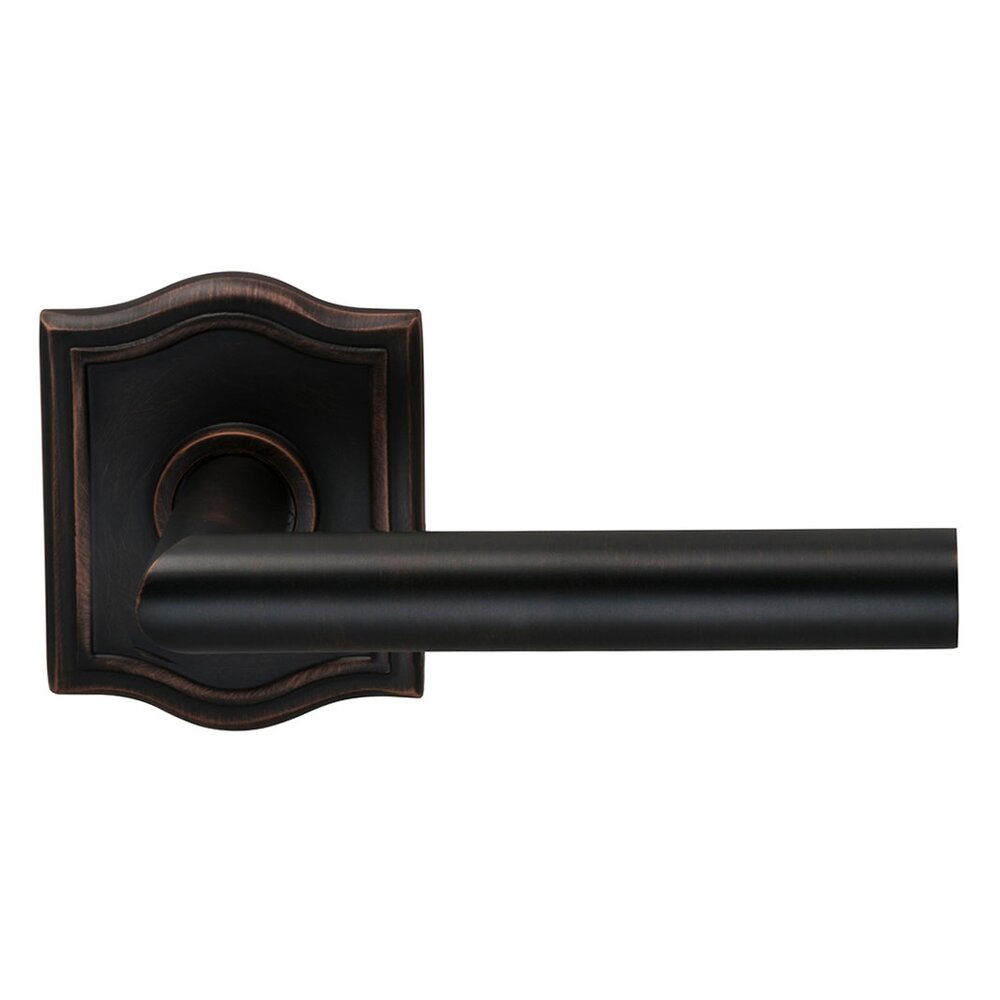 Omnia Hardware Single Dummy Modern Right-Handed Lever with Arch Rose in Tuscan Bronze