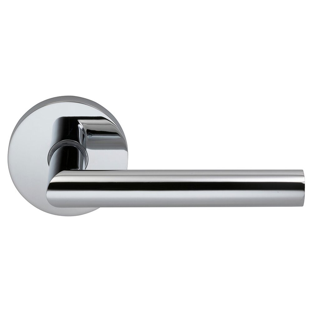 Omnia Hardware Double Dummy Modern Right-Handed Lever with Modern Rose in Polished Chrome