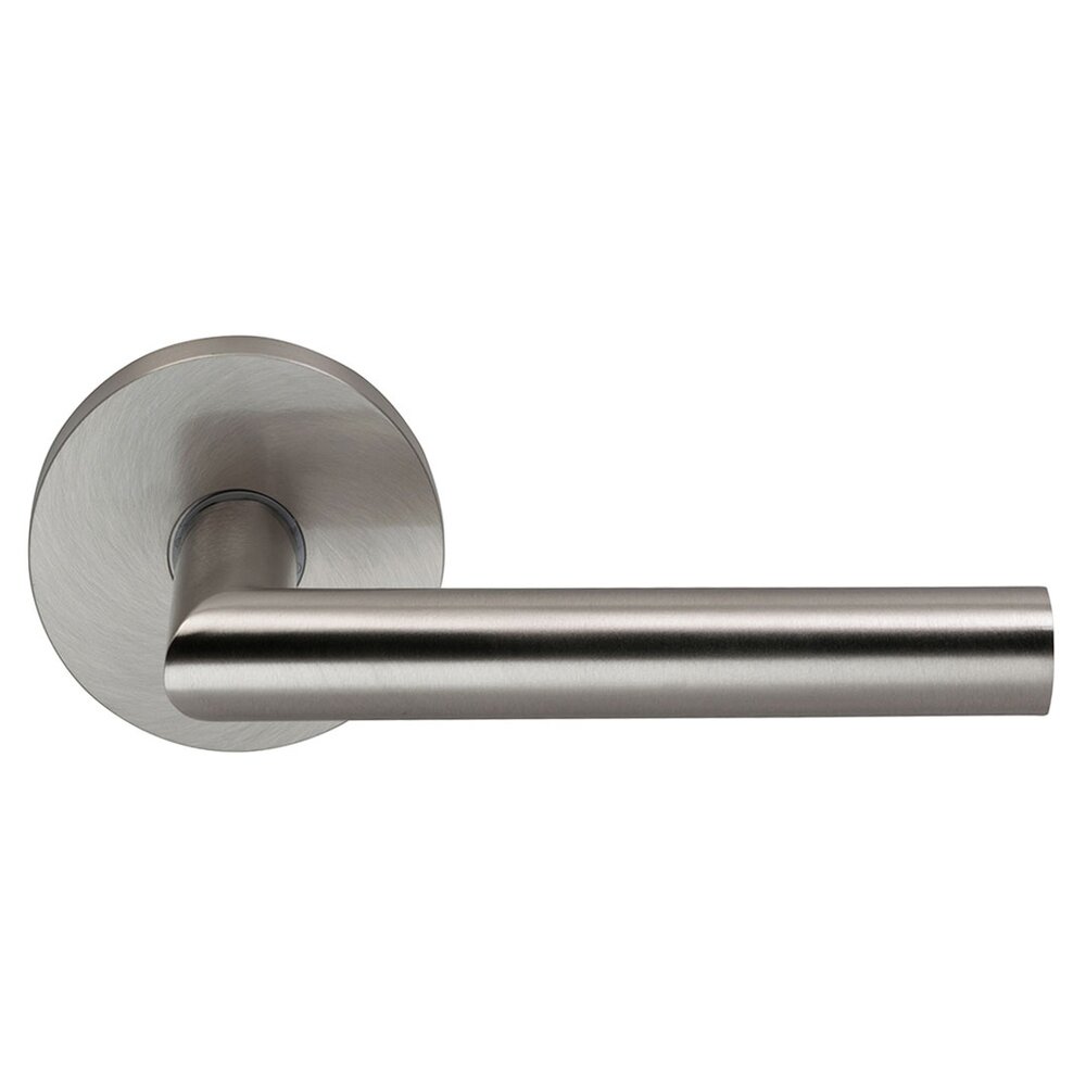 Omnia Hardware Single Dummy Modern Right-Handed Lever with Modern Rose in Satin Nickel Lacquered