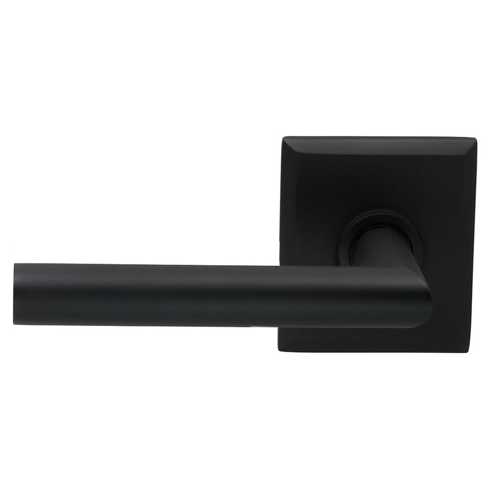 Omnia Hardware Single Dummy Modern Left-Handed Lever with Rectangle Rose in Oil Rubbed Bronze Lacquered