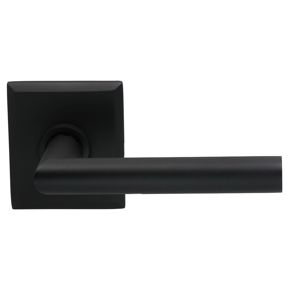 Omnia Hardware Privacy Modern Lever with Rectangle Rose in Oil Rubbed Bronze Lacquered