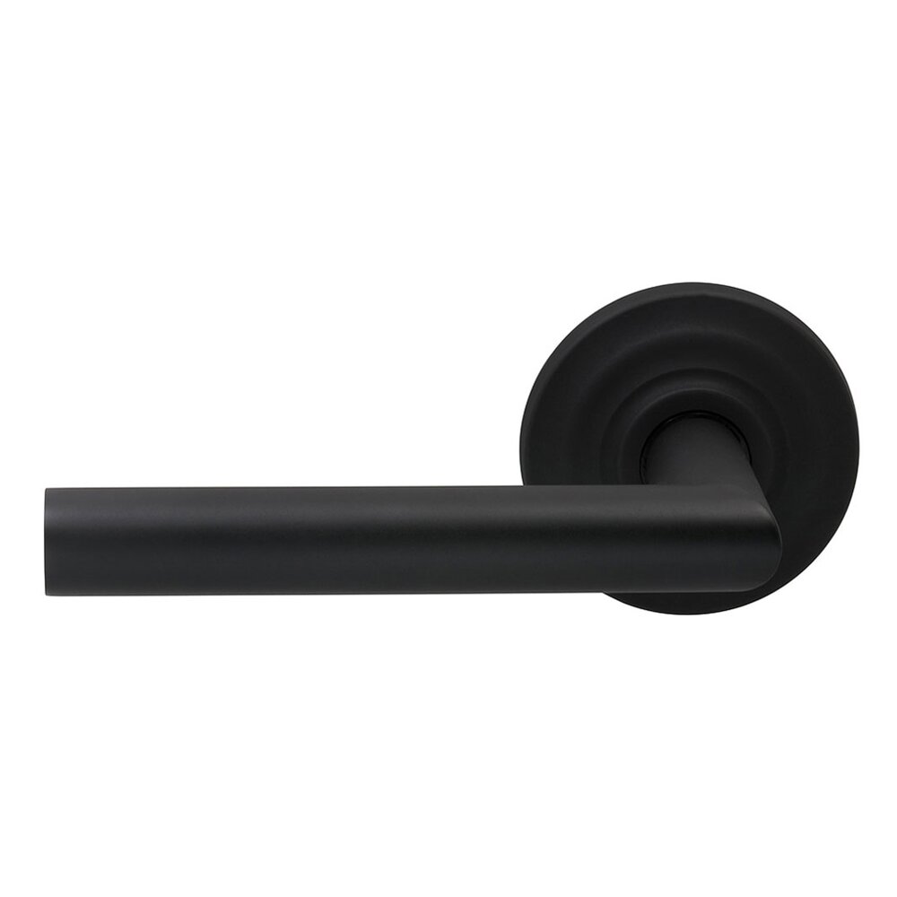 Omnia Hardware Double Dummy Modern Left-Handed Lever with Traditional Rose in Oil Rubbed Bronze Lacquered