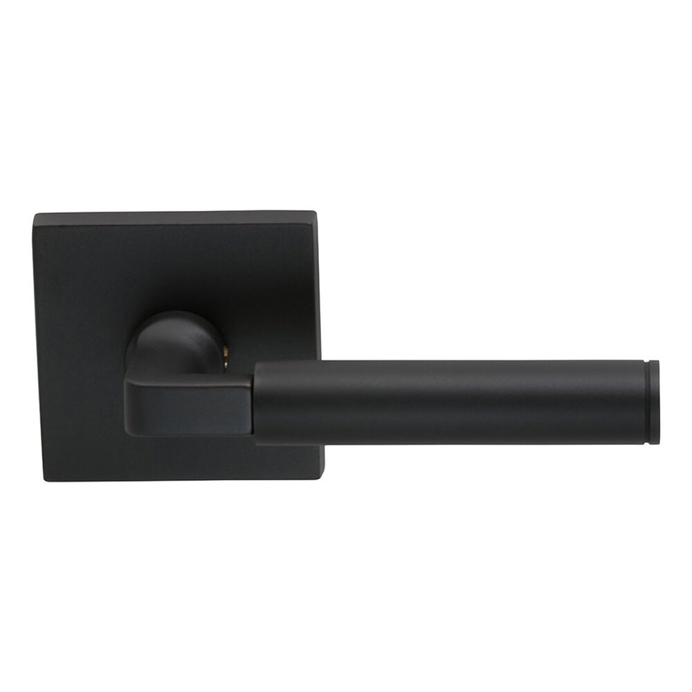 Omnia Hardware Passage Barrel Right Handed Lever with Square Rosette in Oil Rubbed Bronze Lacquered