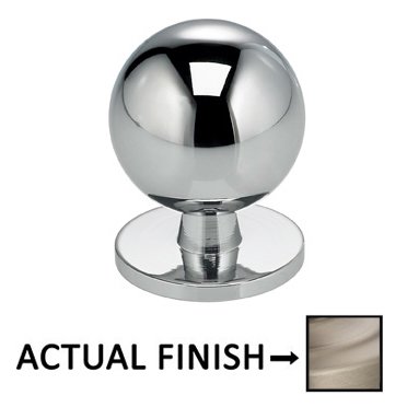 Omnia Hardware 1" Round Knob with Back Plate in Satin Nickel Lacquered