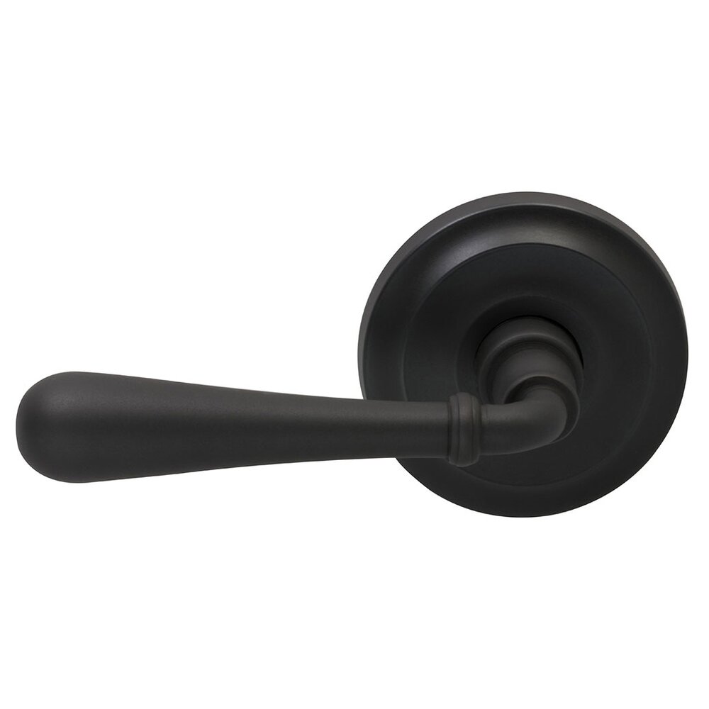 Omnia Hardware Single Dummy Traditions Left Handed Lever with Radial Rosette in Oil Rubbed Bronze Lacquered