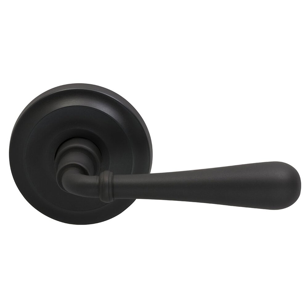 Omnia Hardware Passage Traditions Right Handed Lever with Radial Rosette in Oil Rubbed Bronze Lacquered