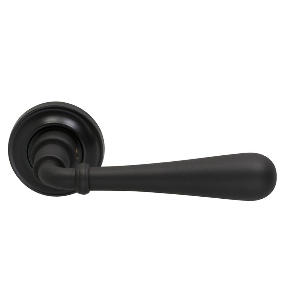 Omnia Hardware Single Dummy Traditions Timeless Lever with Small Radial Rosette in Oil Rubbed Bronze Lacquered